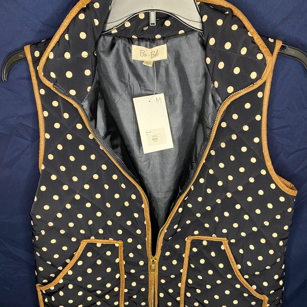 Bo Bel polka dot vest (Womans, NWT, Medium